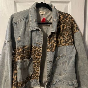 cheetah jean jacket